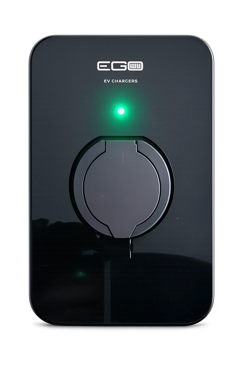 EGO EV 7.4 kW commercial charge point with active green LED